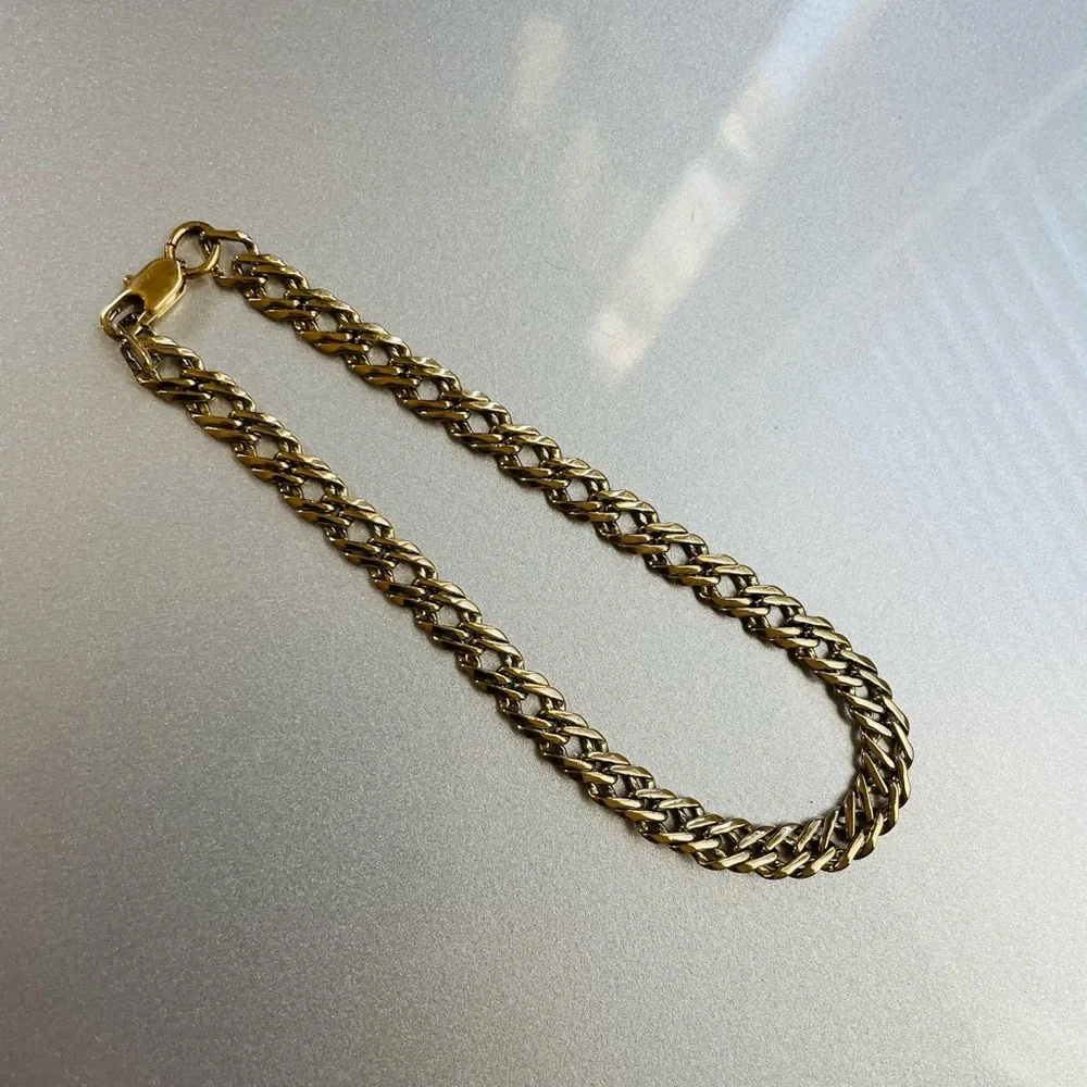 Elegant Gold metal Chain Bracelet men’s 9in